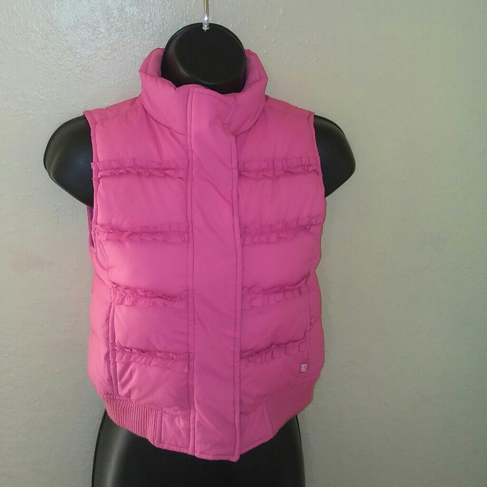Gap Kids girls bubble vest pink size medium